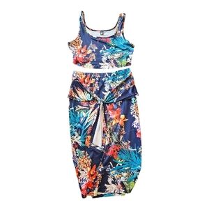 SHEIN Navy Floral Maxi Dress